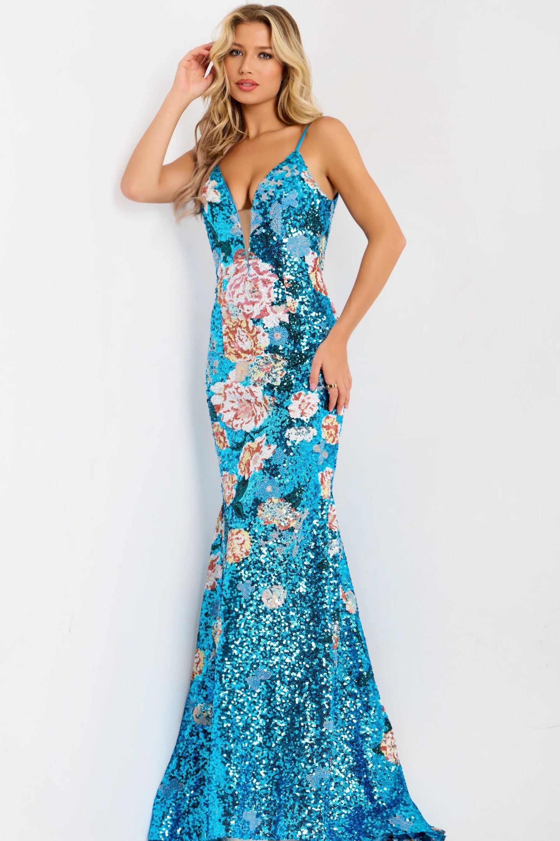 Jovani 48637 Peacock/Multi / 12
