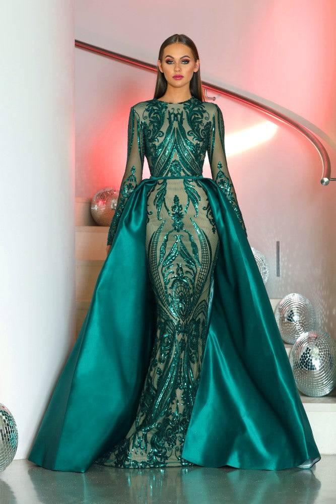 Portia and Scarlett PS1705 Long Sleeve, Emerald / 0 Portia and Scarlett PS1705 Long Sleeve, Emerald / 0
