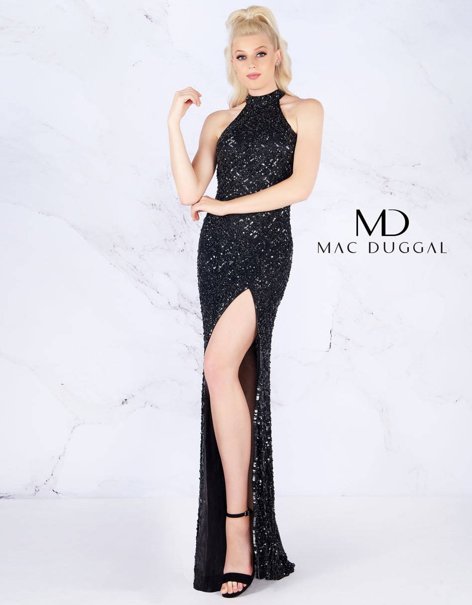 Mac Duggal 4112l B Chic Fashions