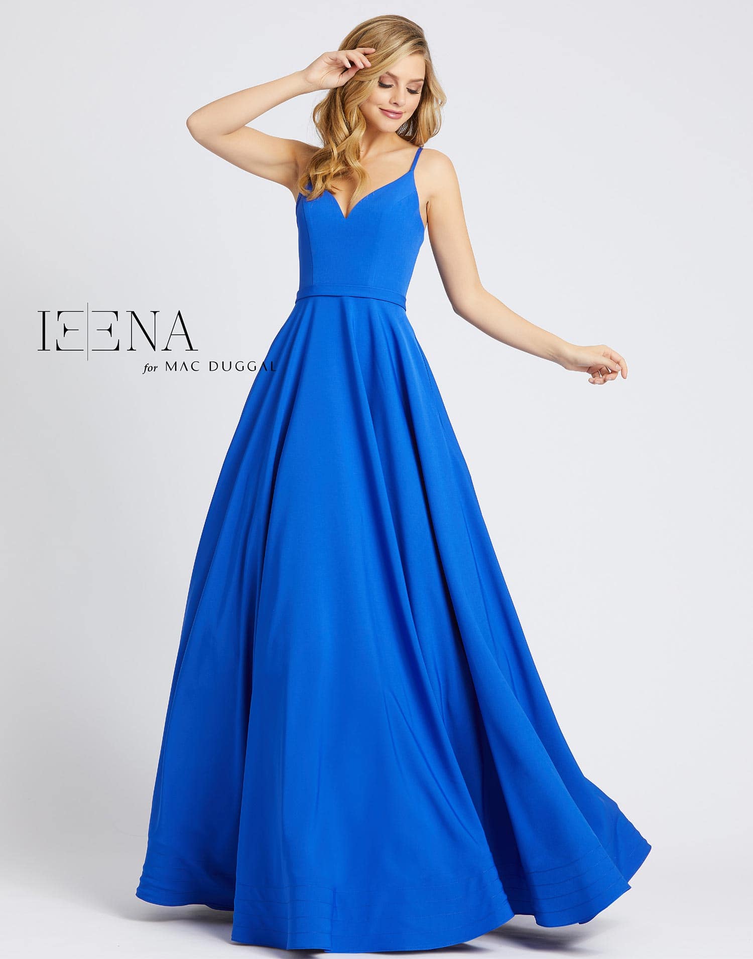 Mac Duggal Women's Classic A-Line V-Neck Ballgown - Blue - Size 4 - Royal Mac Duggal Women's Classic A-Line V-Neck Ballgown - Blue - Size 4 - Royal