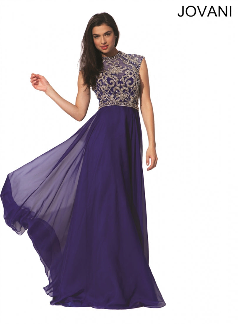 Jovani 91011 (ONLY SIZE 2 IN EMERALD and NAVY Final Sale), NAVY / 2