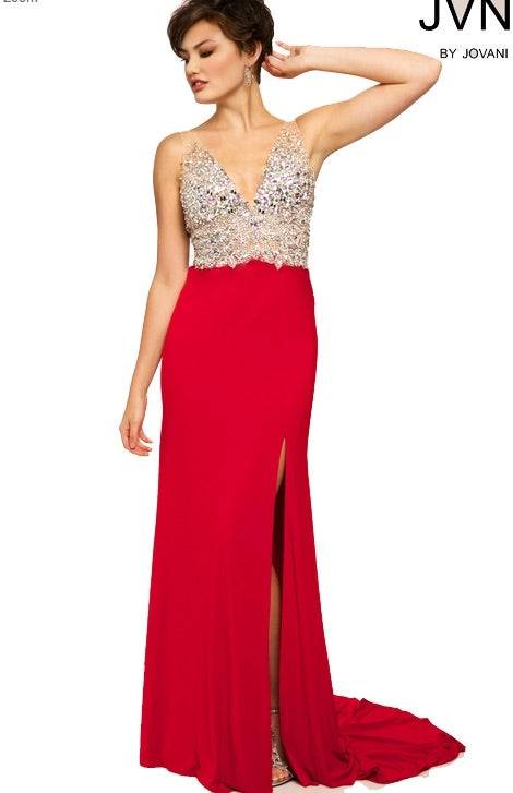 jvn red dress Pageant Gown Jvn By Jovani Red Dress Jovani Evening 40794