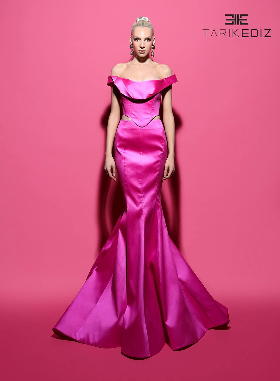 mermaid dress fabric Shop Tarik Ediz 98459 Taffeta Fabric Strapless Neckline Mermaid Fitted Long  Dress