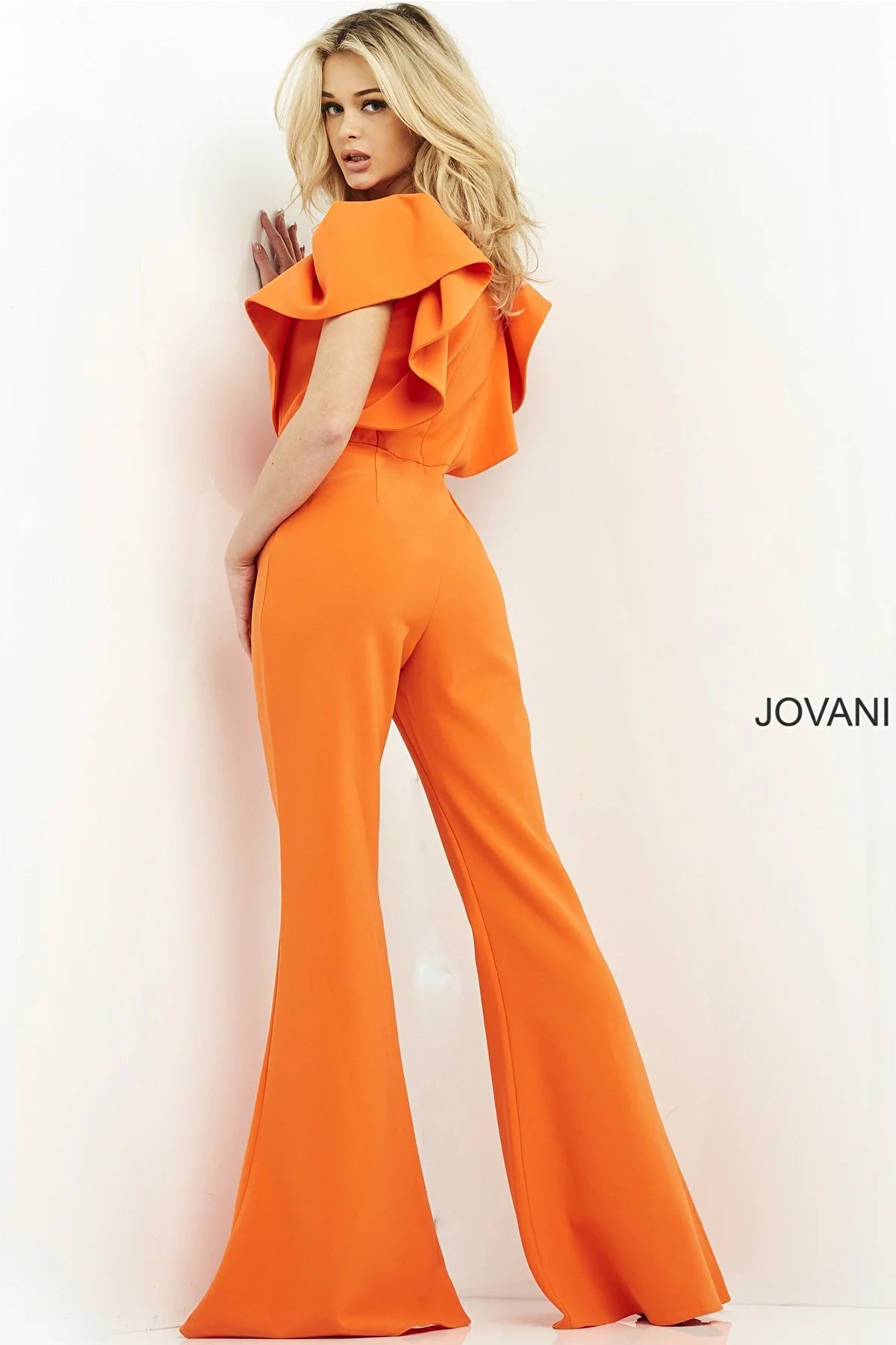 Jovani 00762 Black Short Sleeve Jovani Jumpsuit
