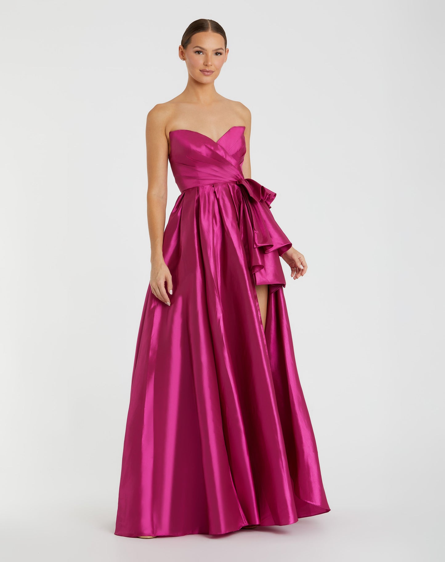 Mac Duggal 11892 Strapless Taffeta Gown with Ruffle Detail