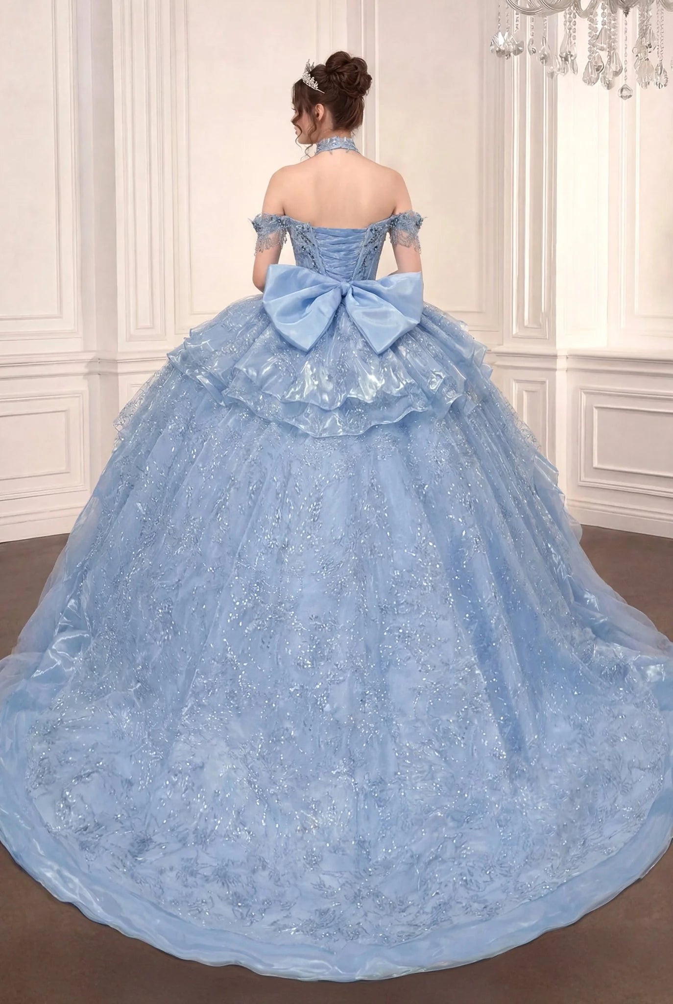 Cinderella Divine 15742 Pink Two-In-One Embellished Convertible Ball Gown