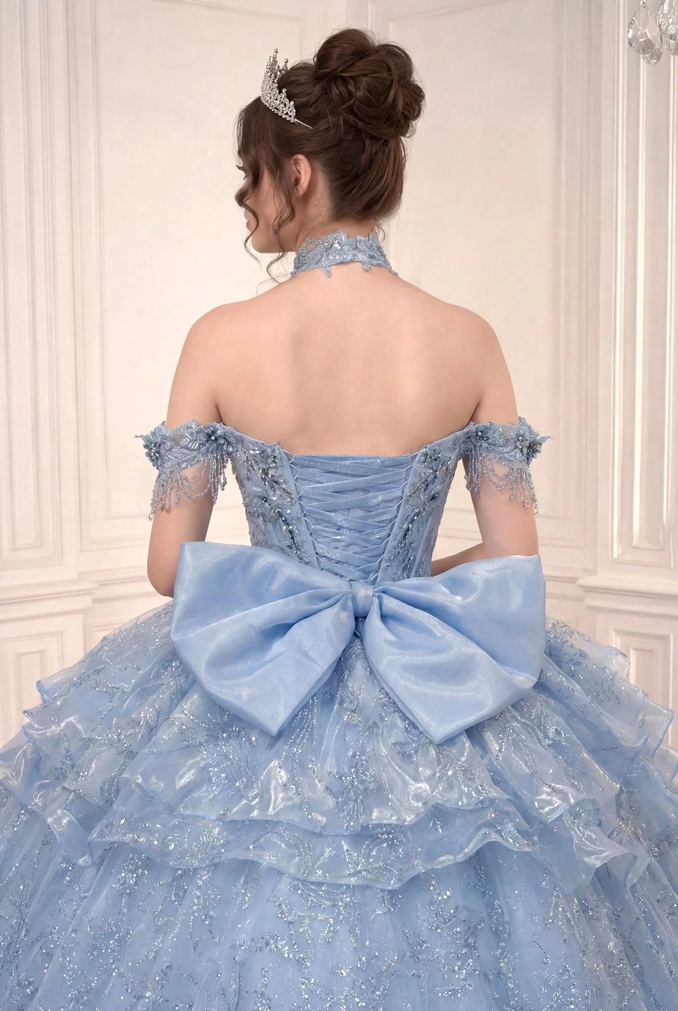 Cinderella Divine 15742 Pink Two-In-One Embellished Convertible Ball Gown