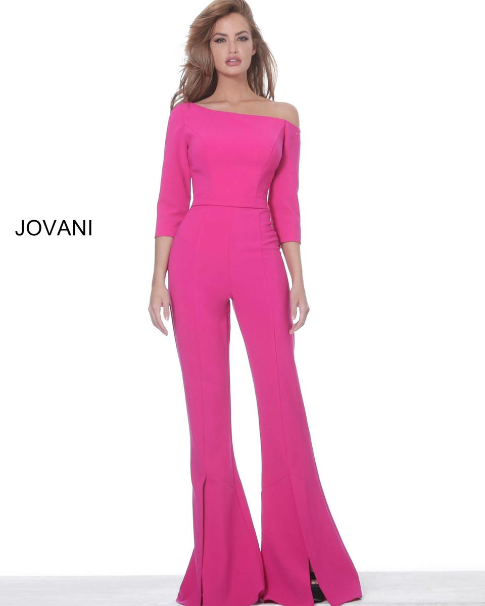 Jovani 1867 Three Quarter Sleeve Contemporary Jumpsuit