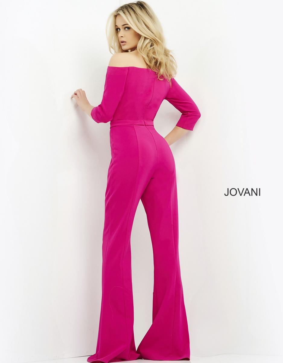 Jovani 1867 Three Quarter Sleeve Contemporary Jumpsuit