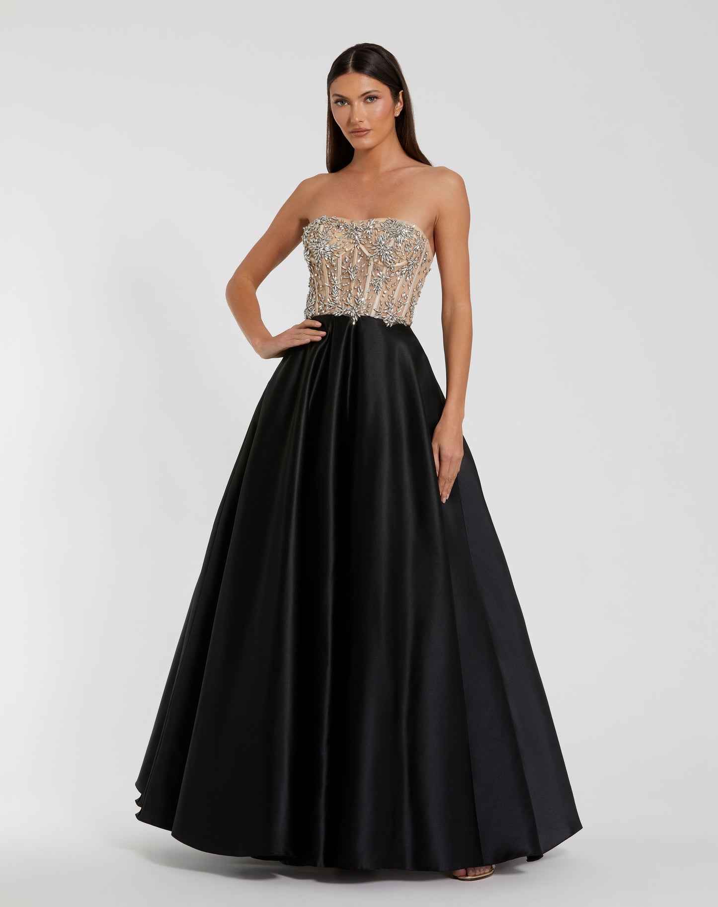 Mac Duggal 20701 Strapless Embellished Bustier Ball Gown