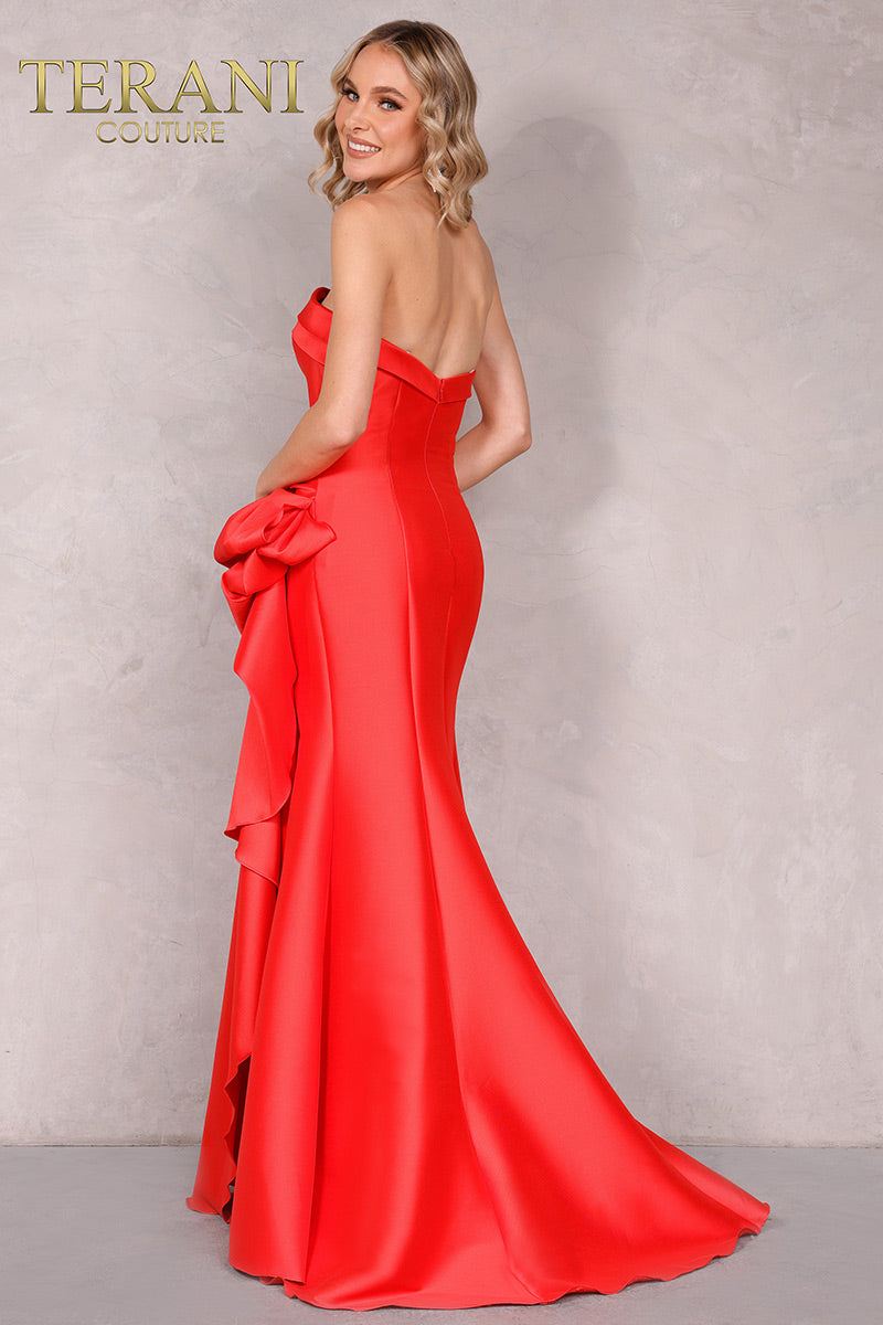 Terani Couture 2111P4019 Beautiful Draped Bow Gown