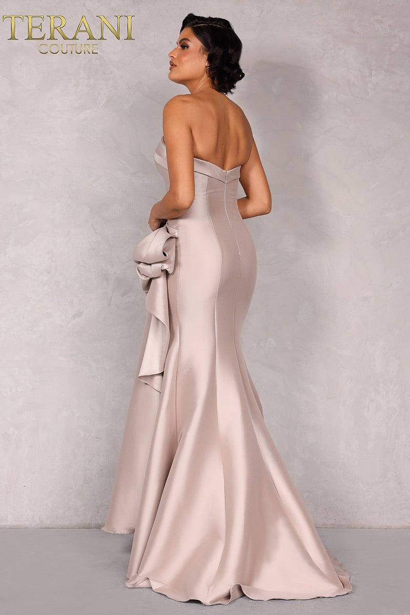 Terani Couture 2111P4019 Beautiful Draped Bow Gown