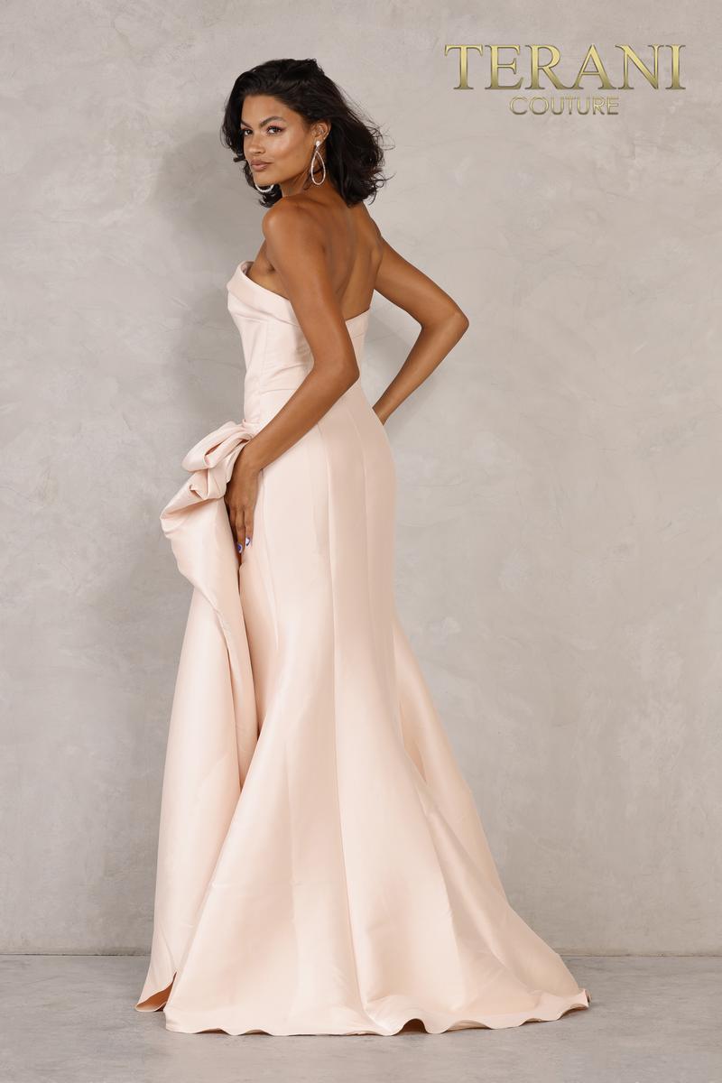 Terani Couture 2111P4019 Beautiful Draped Bow Gown