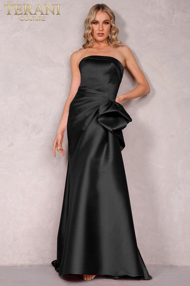 Terani Couture 2111P4019 Beautiful Draped Bow Gown