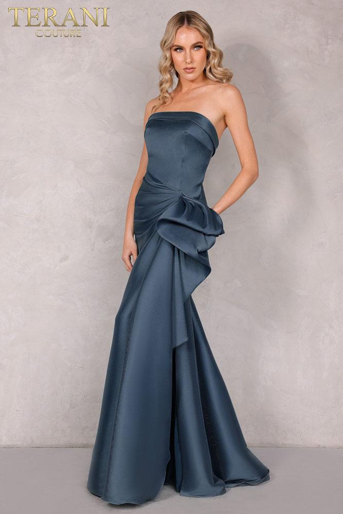 Terani Couture 2111P4019 Beautiful Draped Bow Gown