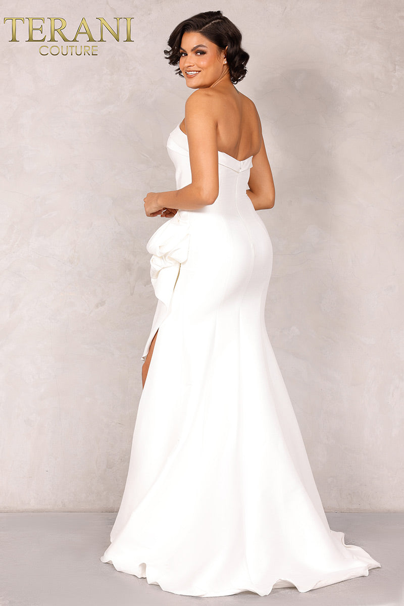 Terani Couture 2111P4019 Beautiful Draped Bow Gown