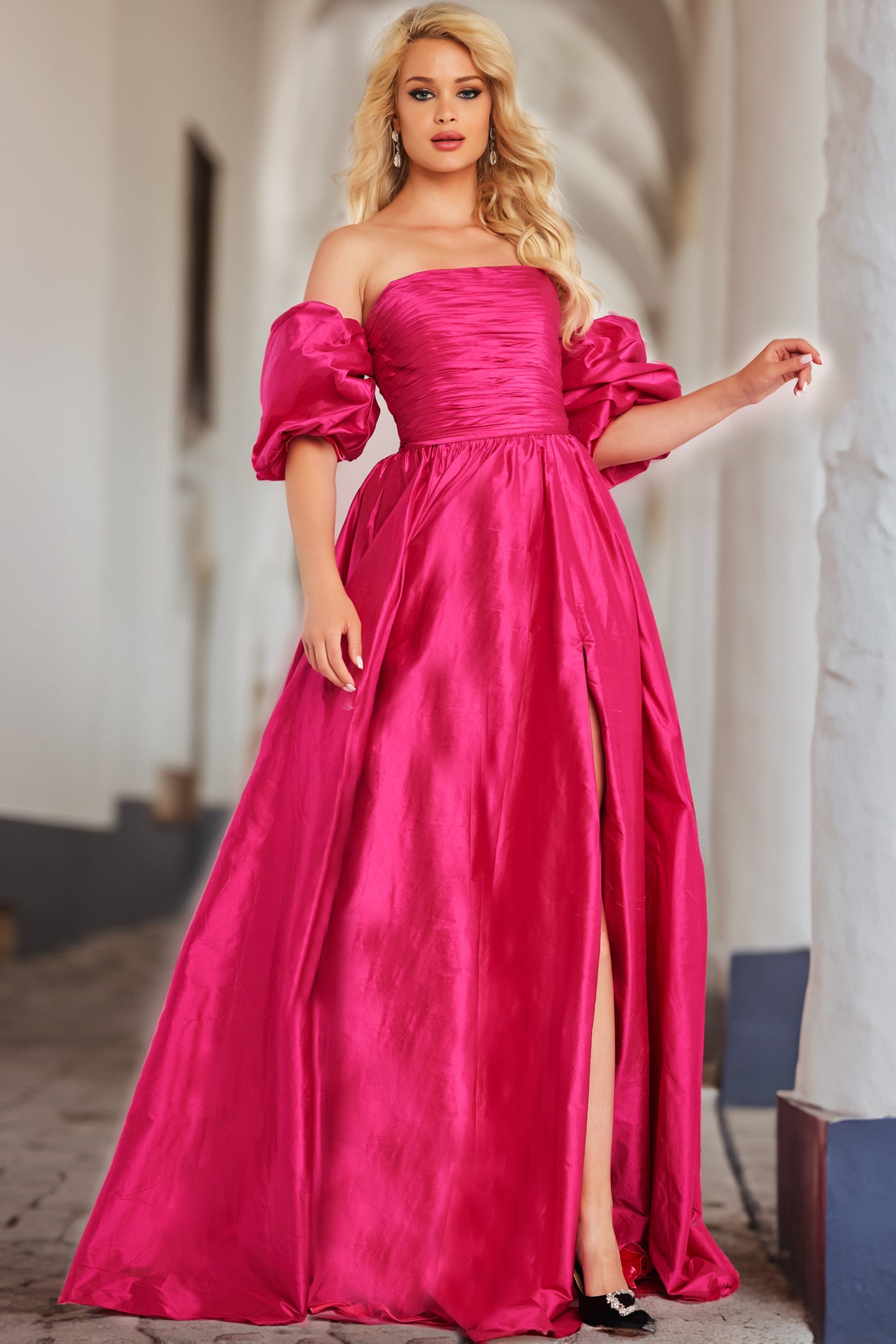 Jovani 24099 Strapless A Line Gown