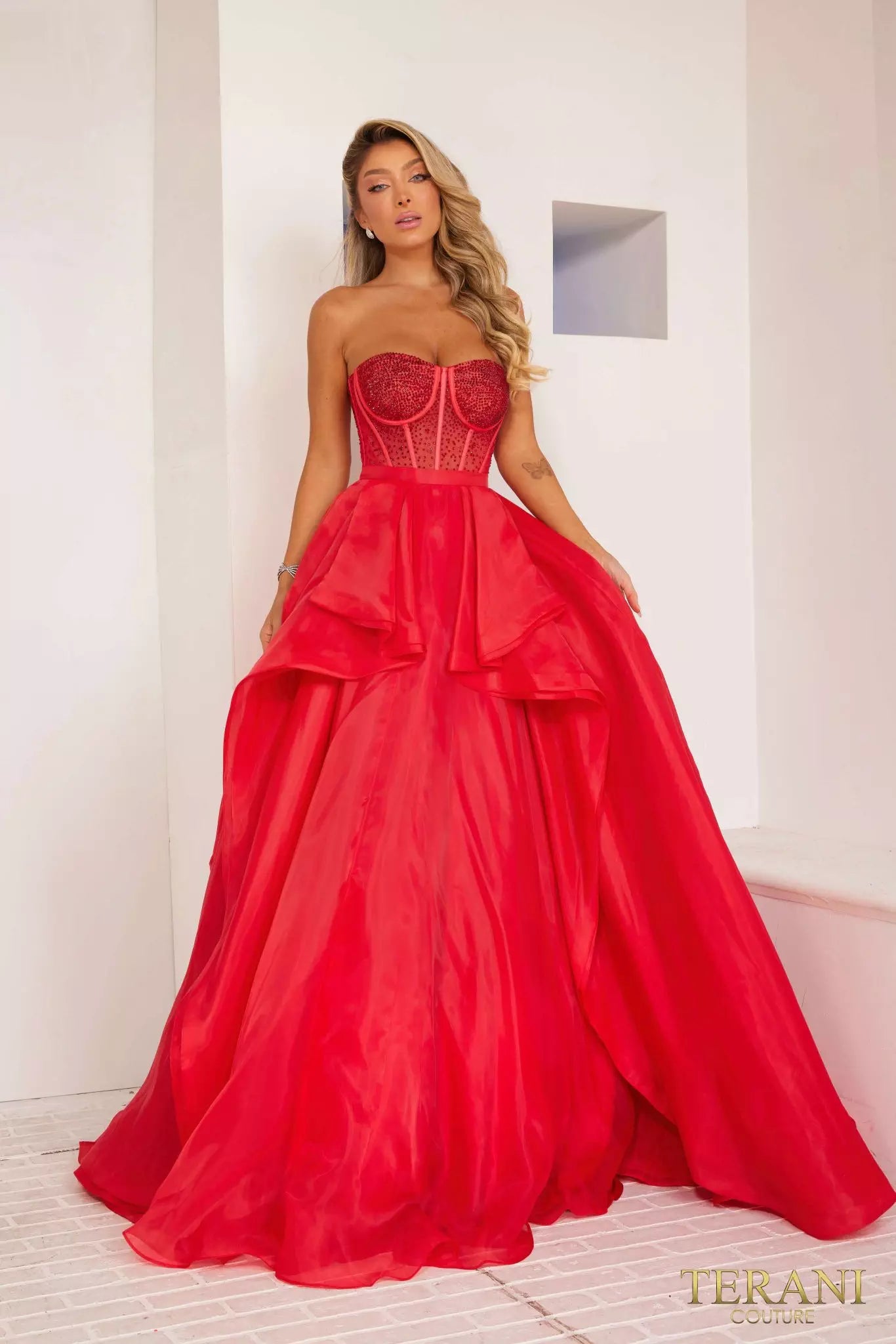 Terani Couture 241P2209 Sweetheart Neckline Sleeveless Ballgown Prom Dress
