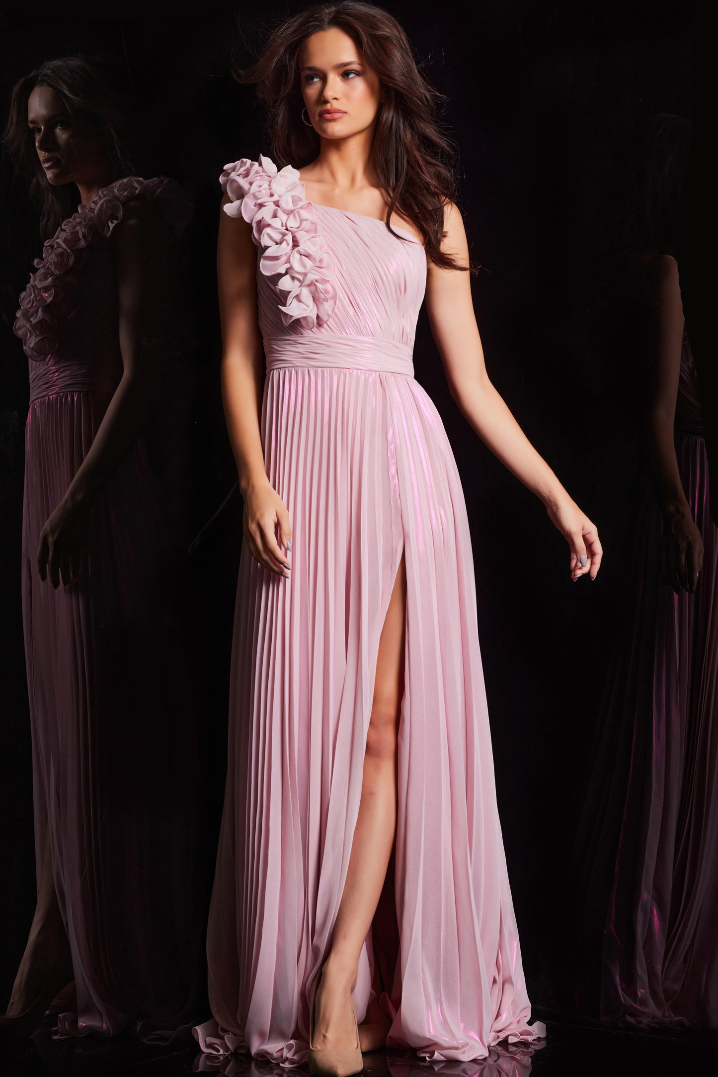 Jovani 24609 Maxi Pleated Dress