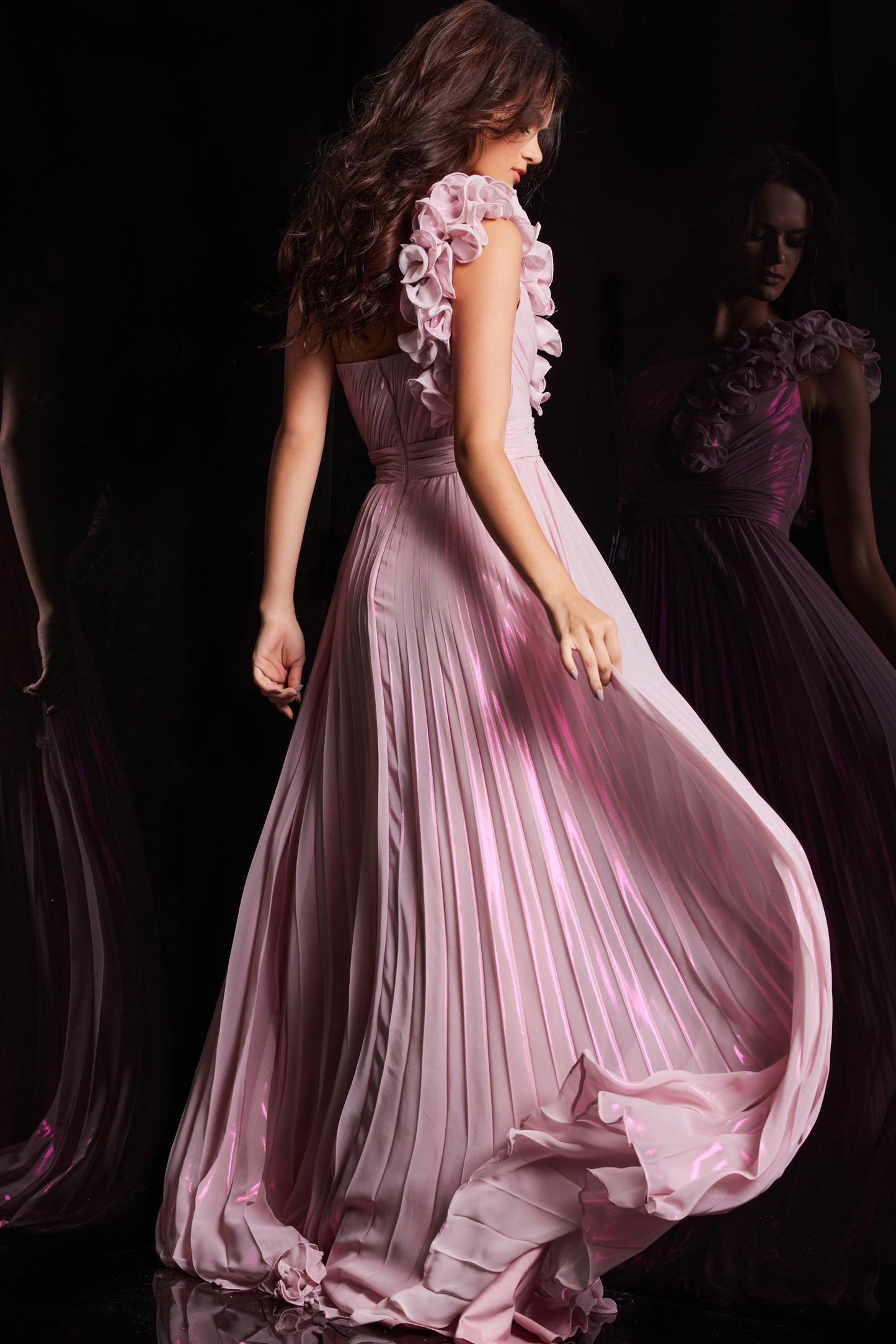 Jovani 24609 Maxi Pleated Dress
