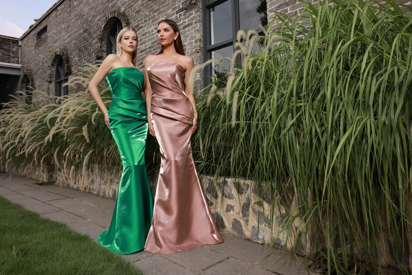 Terani Couture 251E4231 Long Sheath Strapless Shimmer Dress