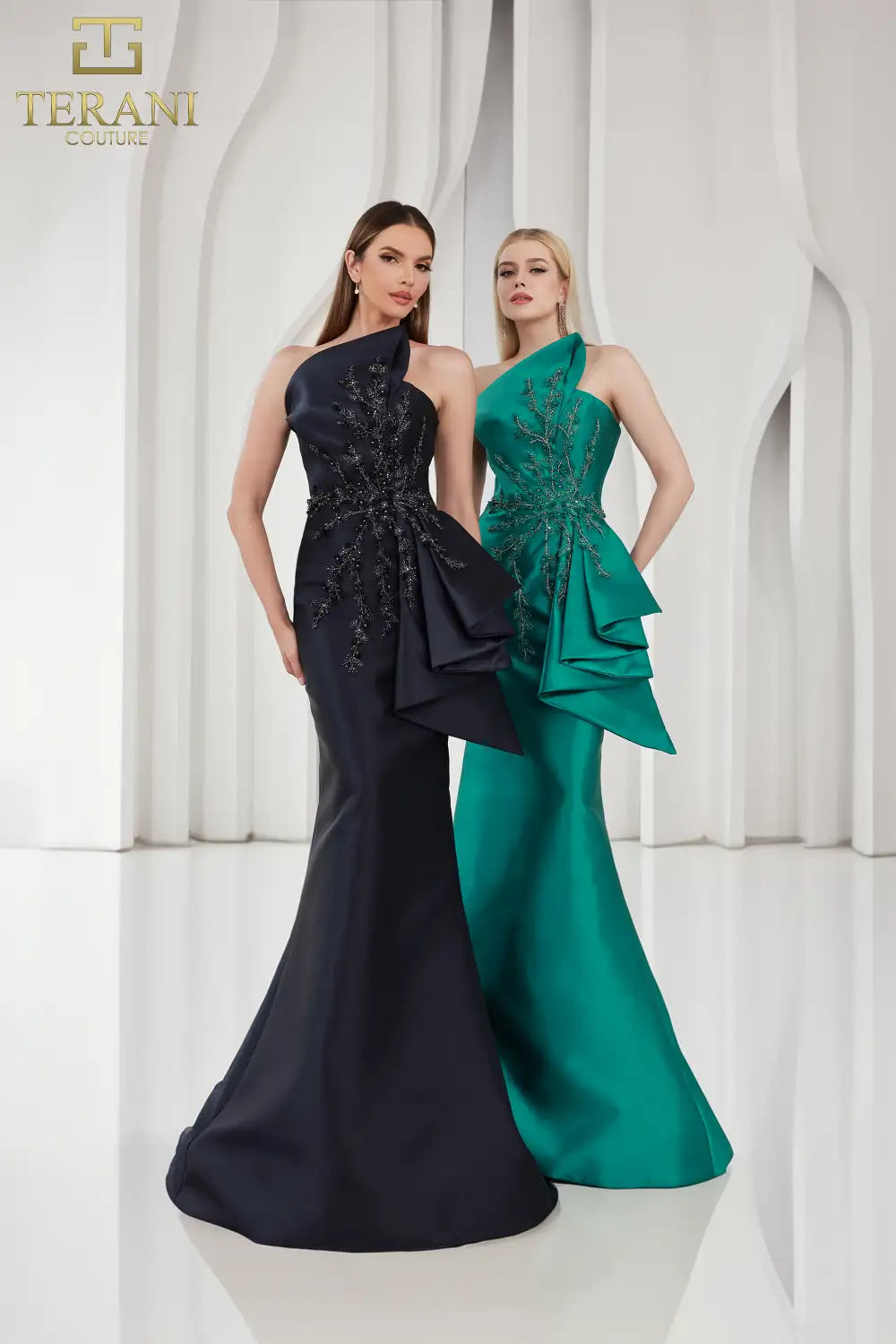 Terani Couture 251E4265 Asymmetric Sleeveless Trumpet Evening Dress