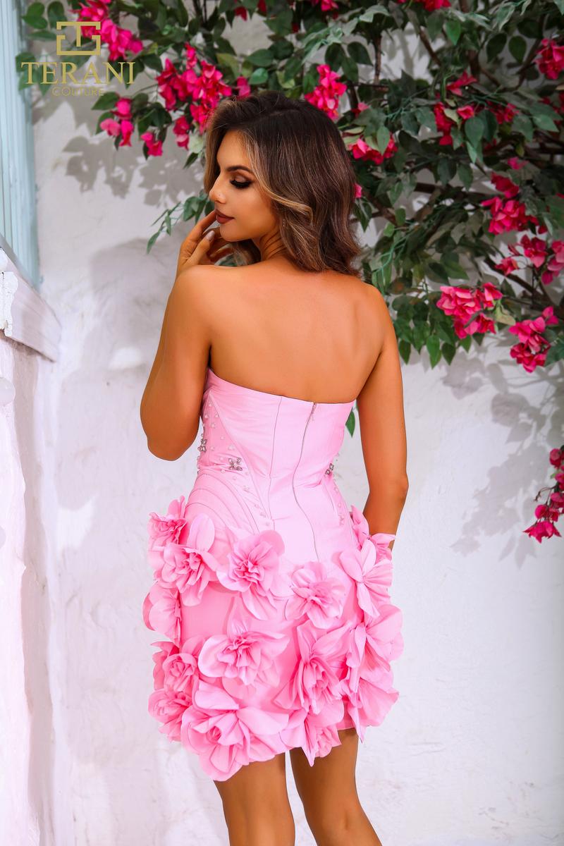 Terani Couture 251P4059 Strapless Short Bodycon Prom Dress