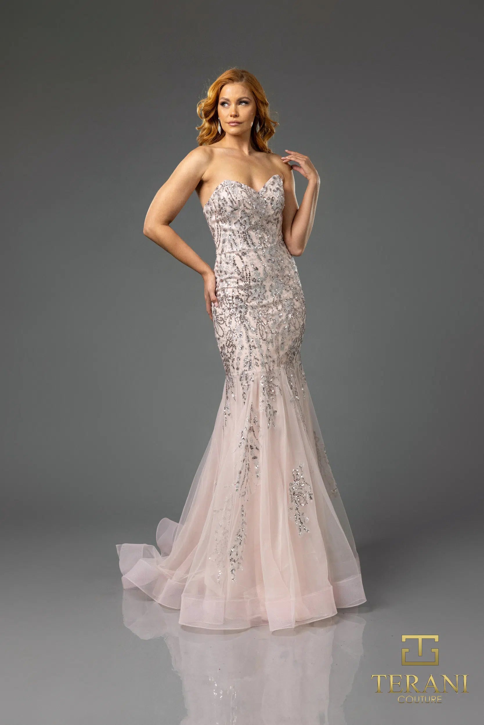 Terani Prom Dress 251P4641 Navy / 2