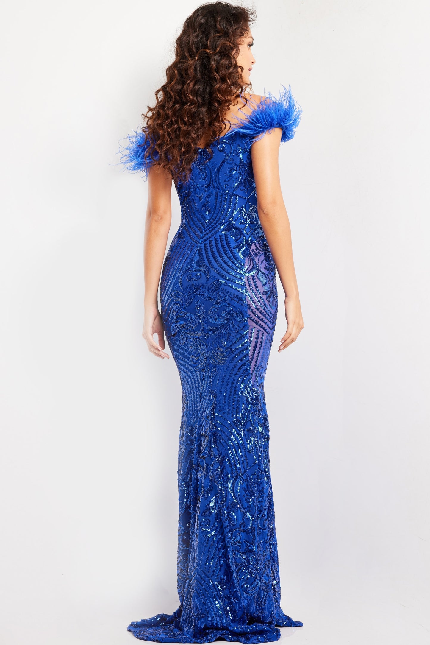 Jovani 26041 Sequin Off the Shoulder Dress