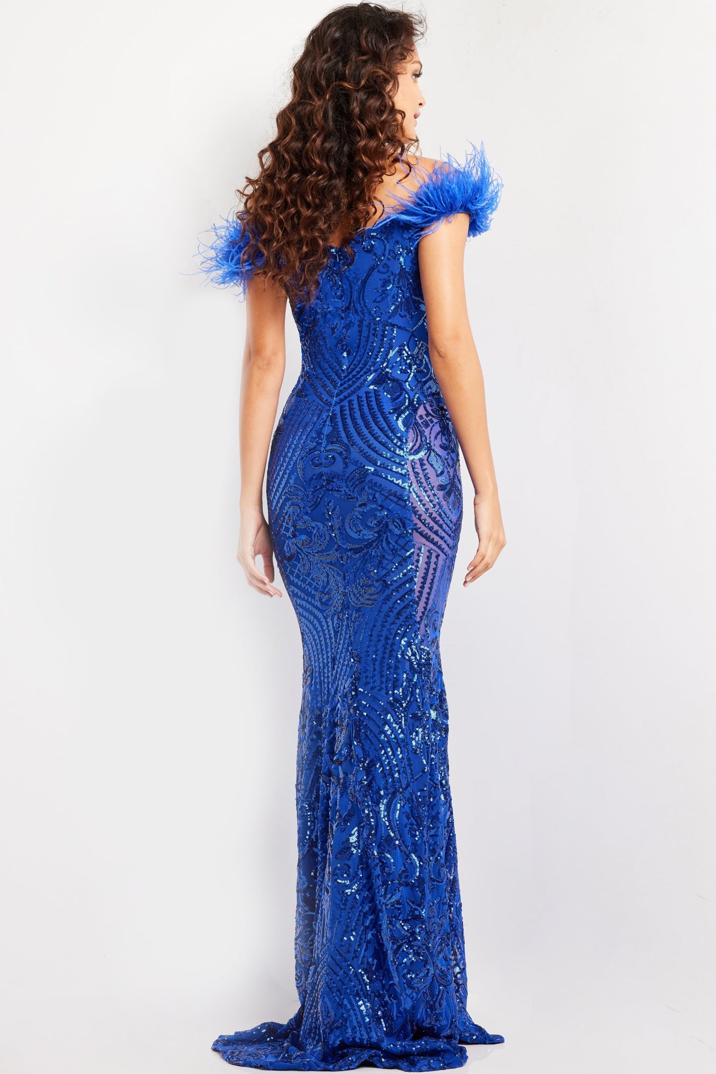 Jovani 26041 Sequin Off the Shoulder Dress