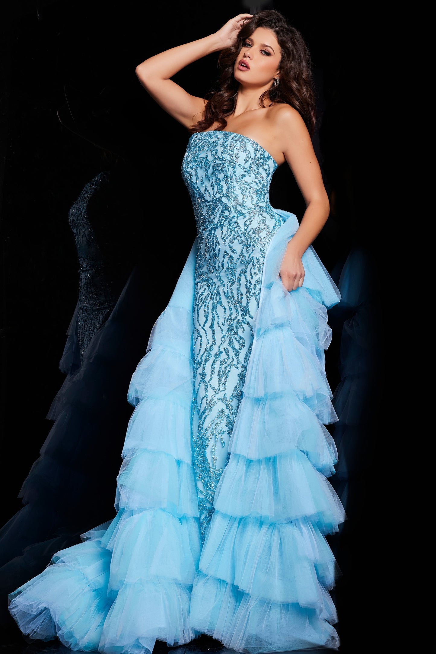 Jovani 26119 Embellished Strapless Dress