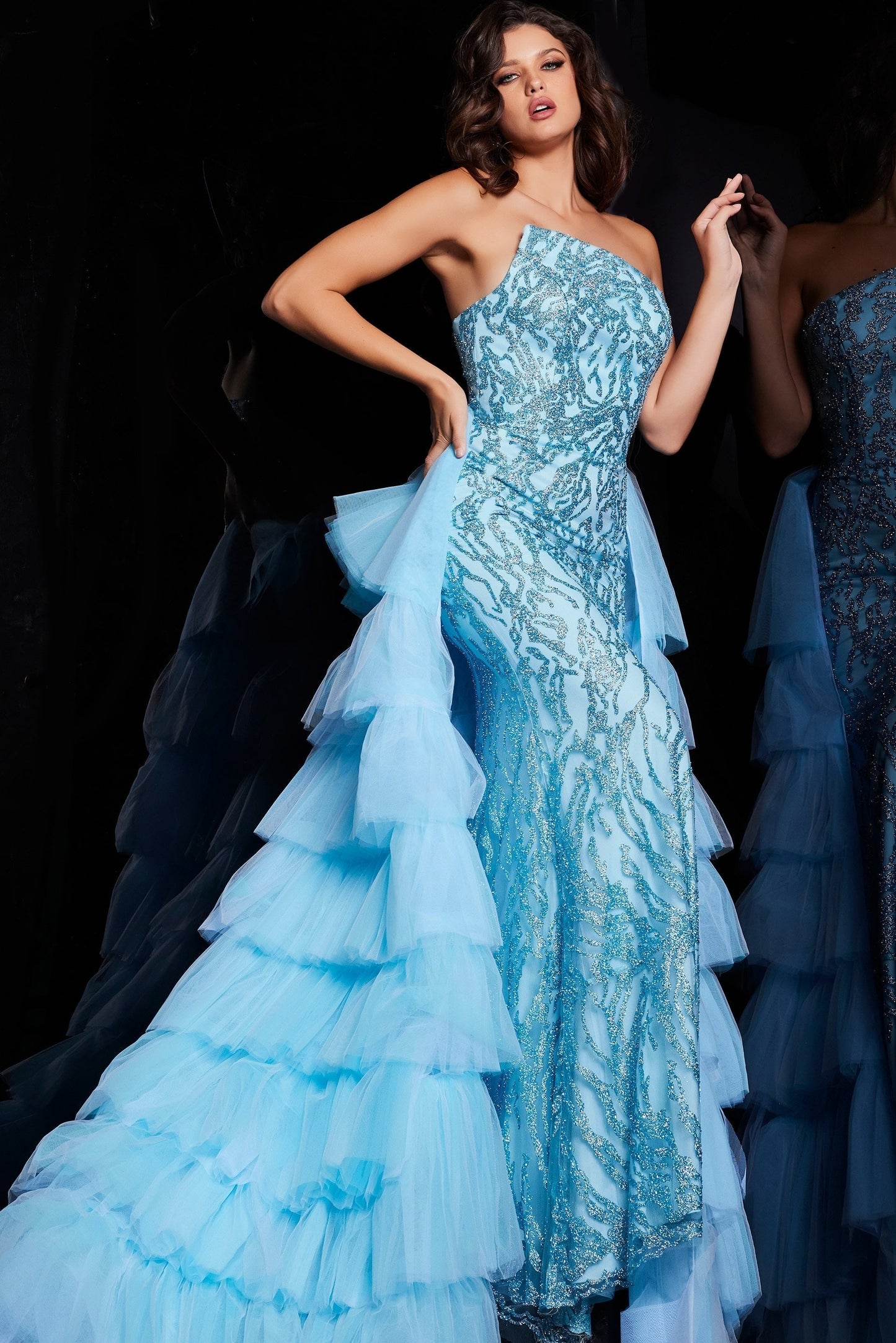 Jovani 26119 Embellished Strapless Dress