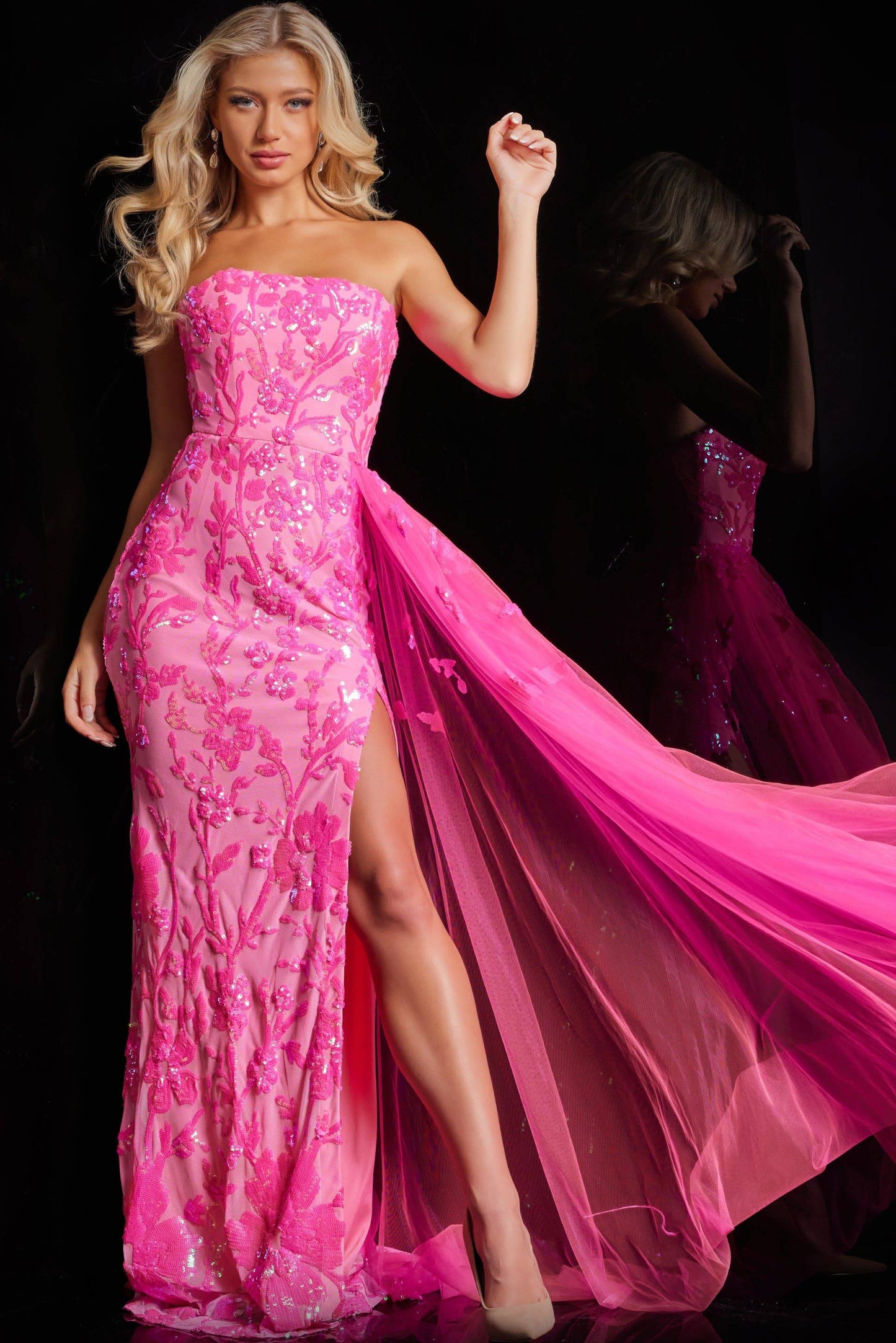 Jovani 26134 Sequin Embellished Strapless Dress