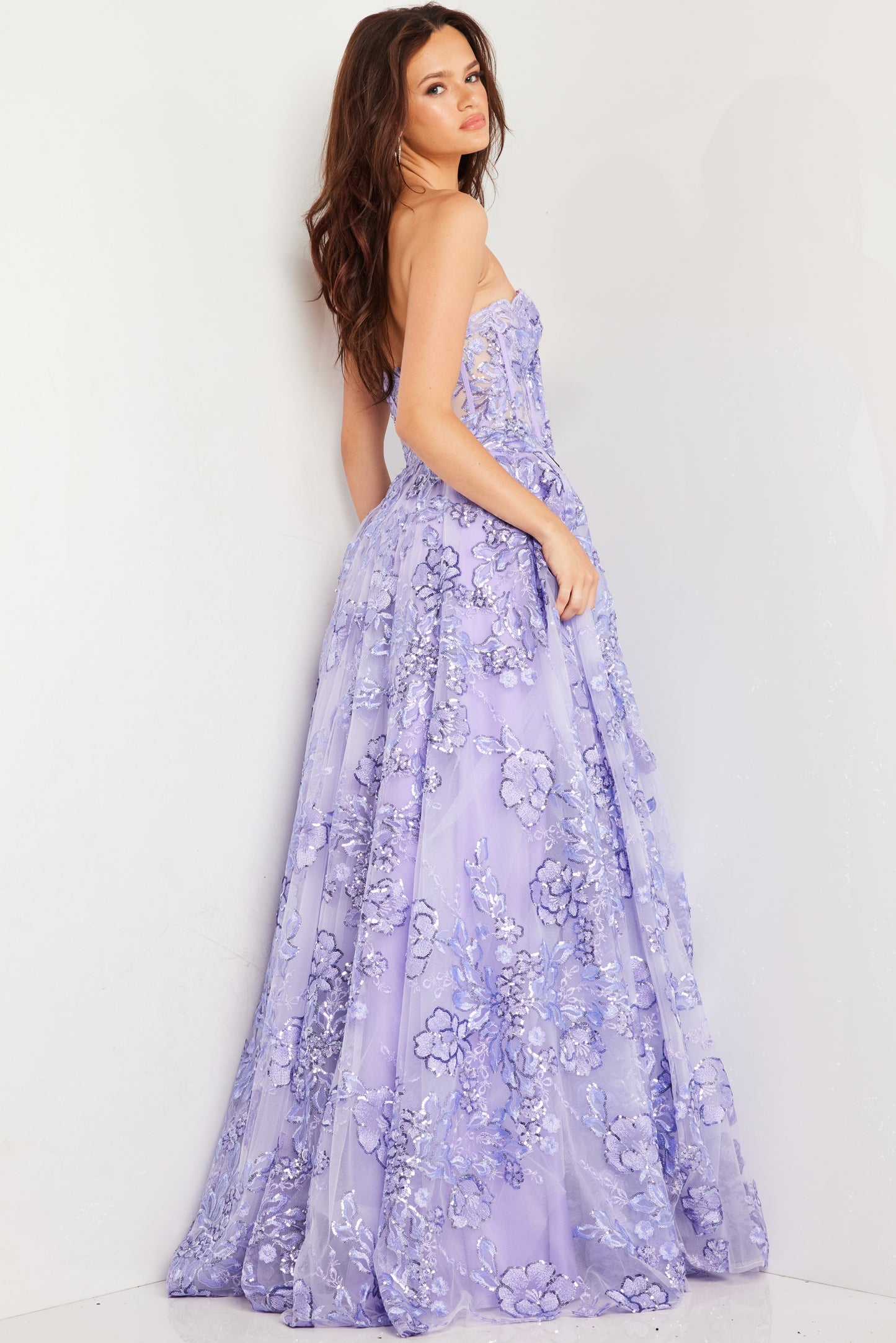 Jovani 26223 Corset Bodice Embroidered Ballgown