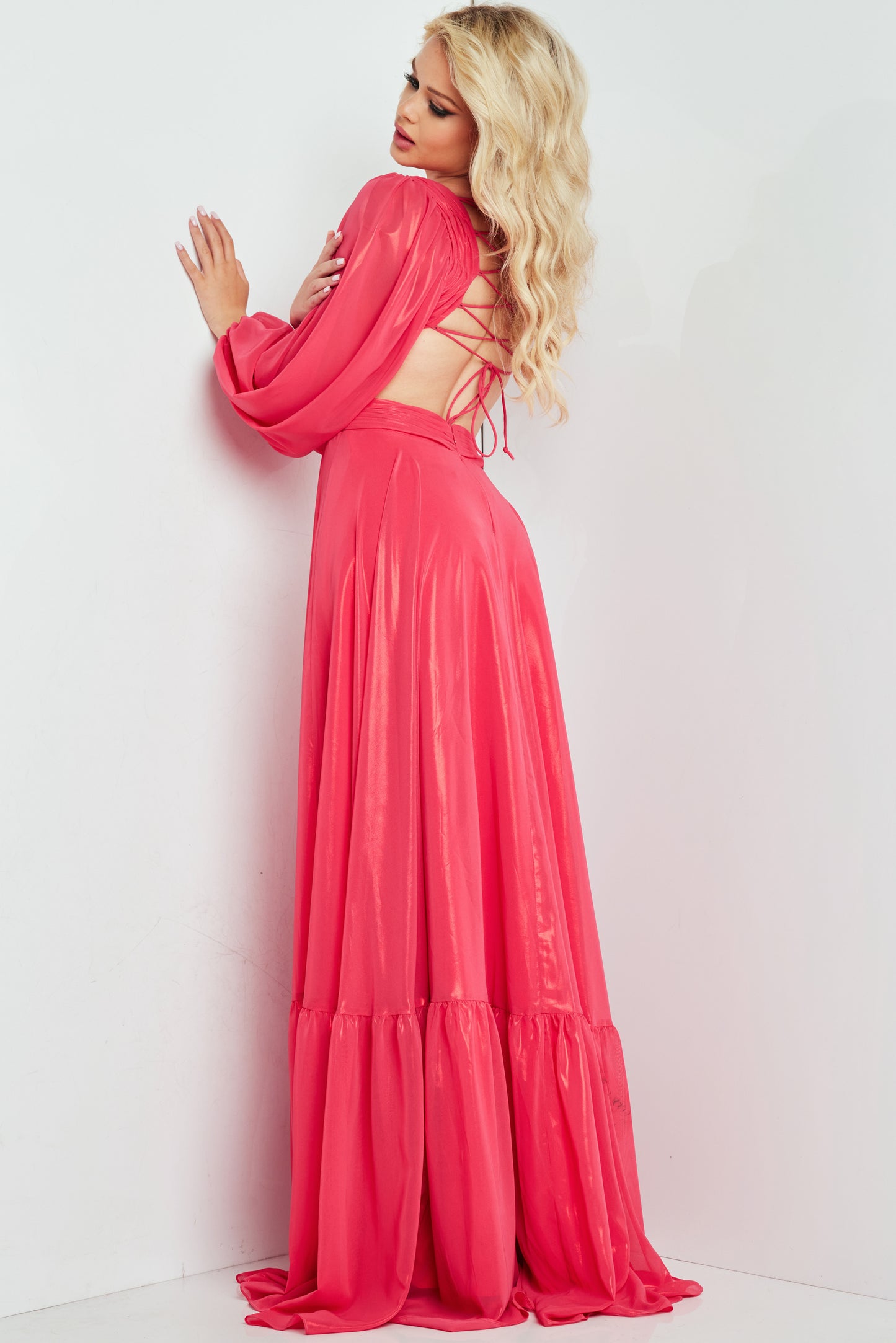 Jovani 26247 Long Sleeve Maxi Dress
