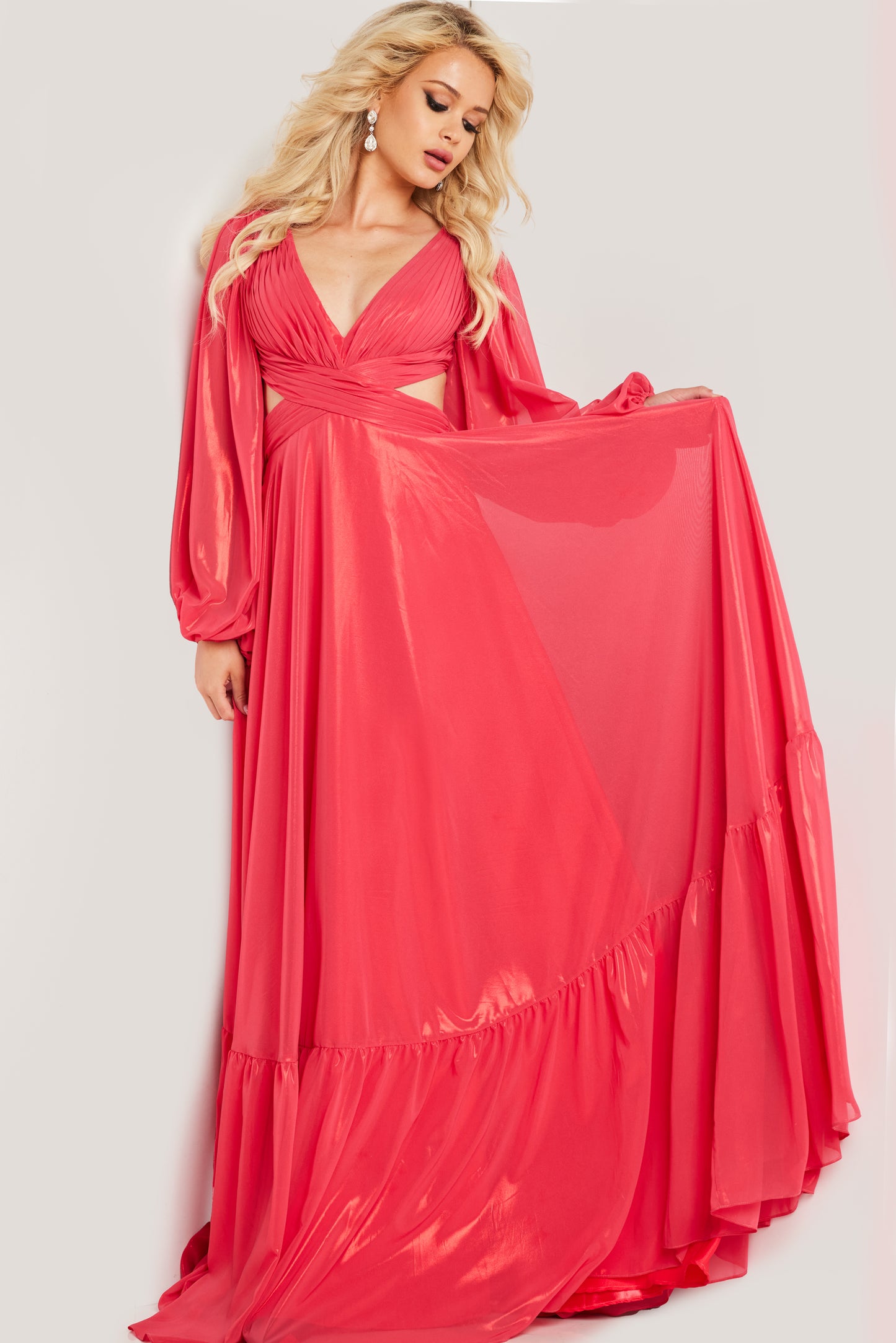 Jovani 26247 Long Sleeve Maxi Dress