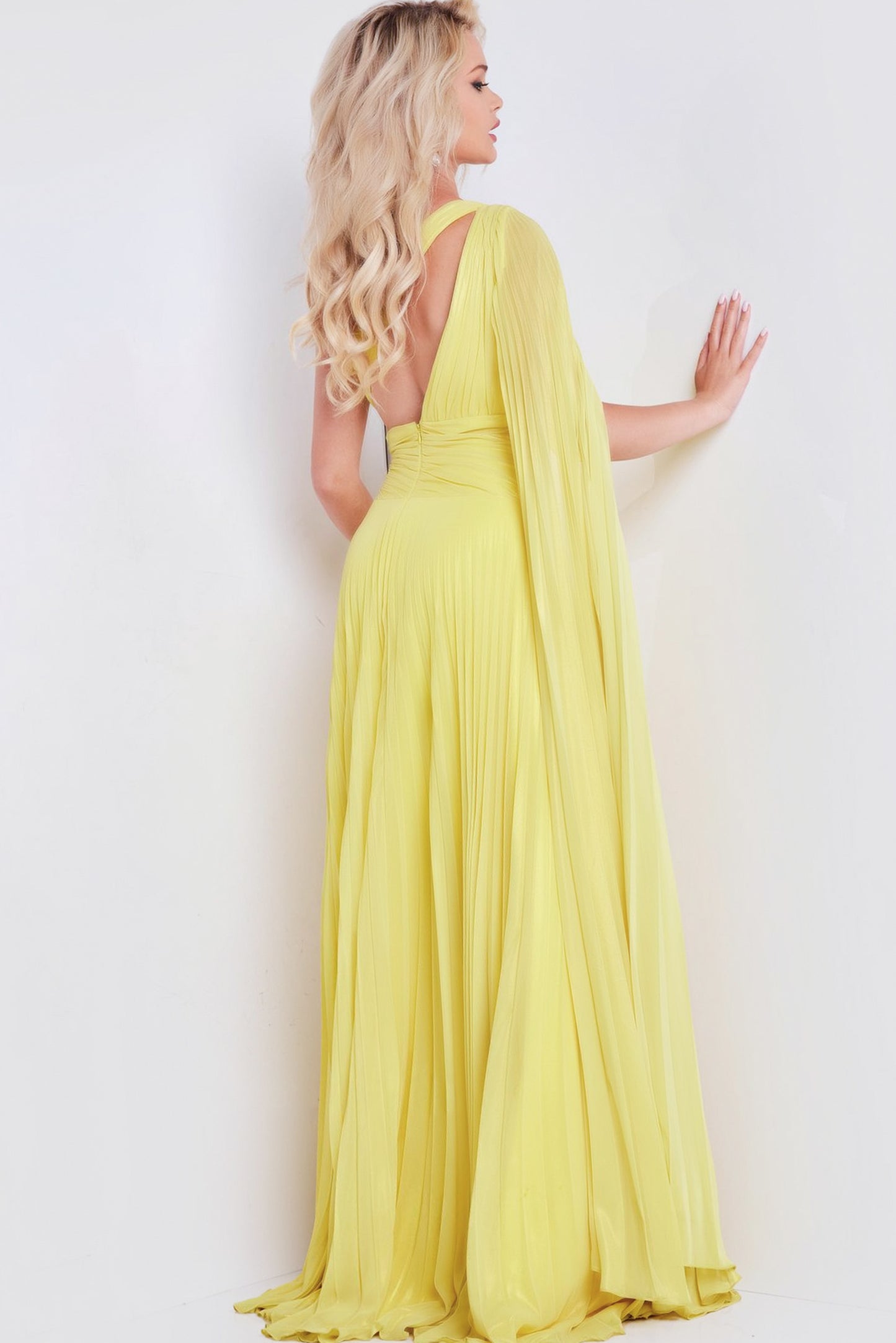 Jovani 36462 One Shoulder Pleated Dress
