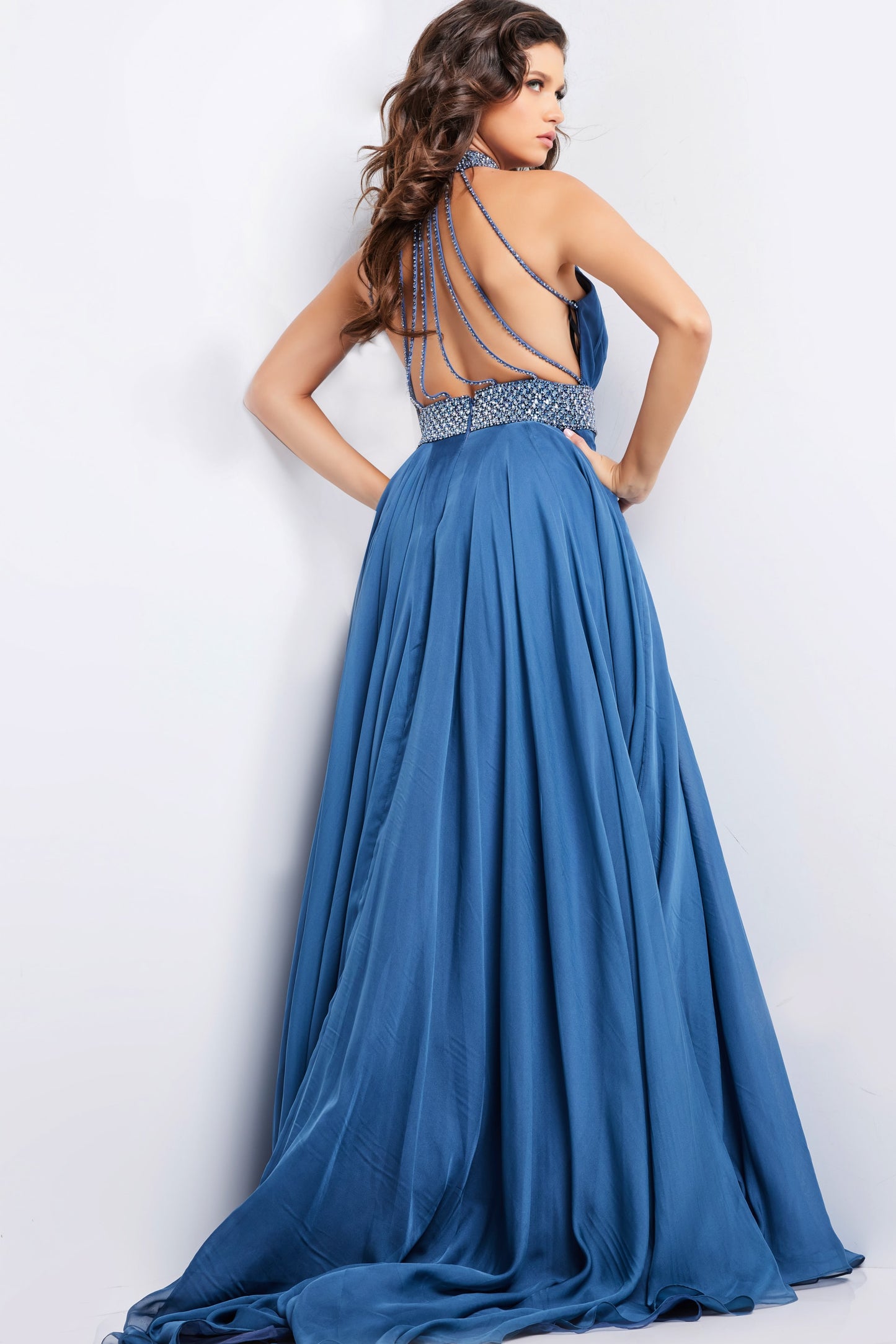 Jovani 36749 Ruched Bodice Beaded Ballgown