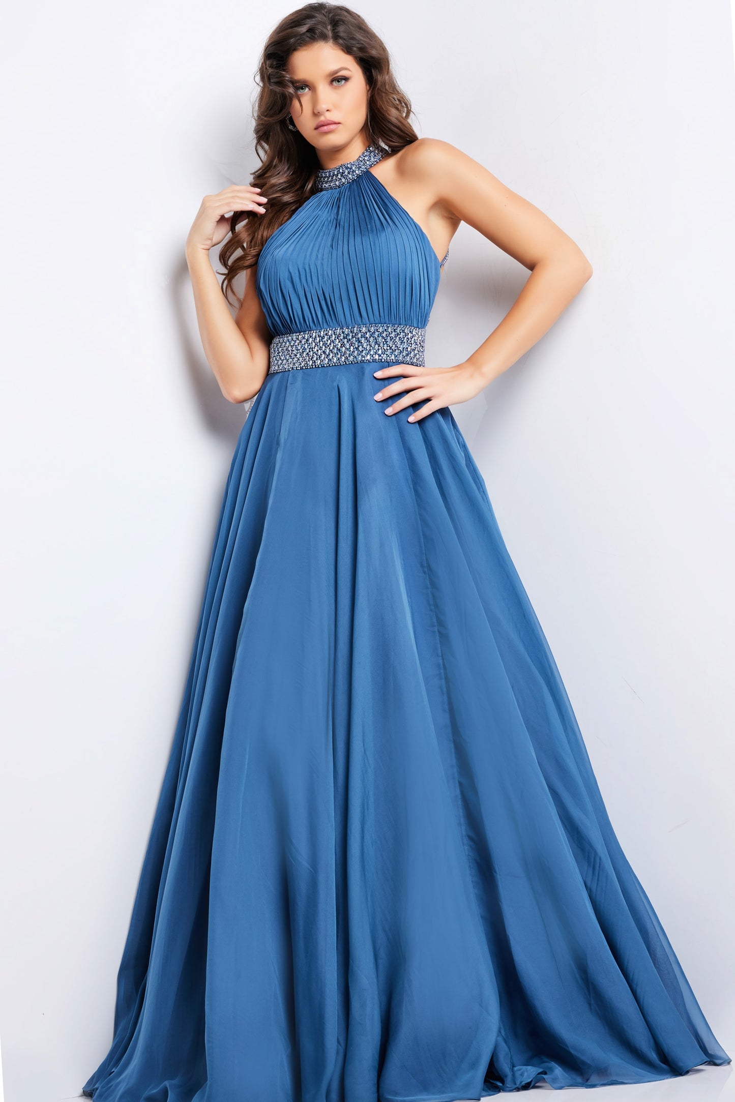 Jovani 36749 Ruched Bodice Beaded Ballgown