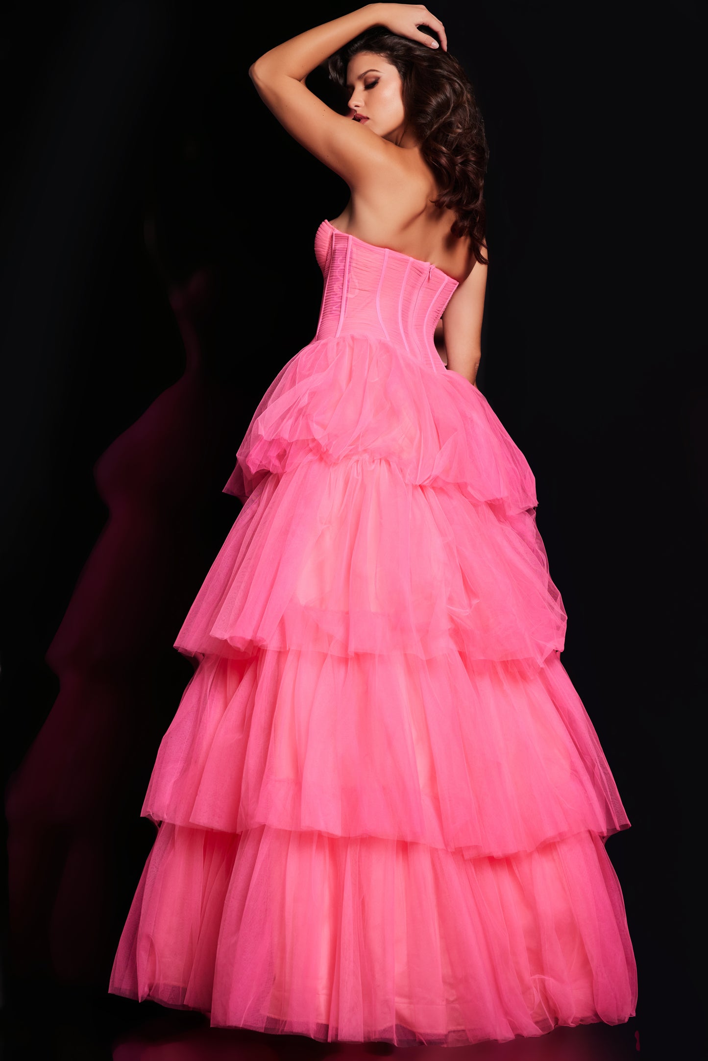 Jovani 37062 Tulle Corset Bodice Ballgown