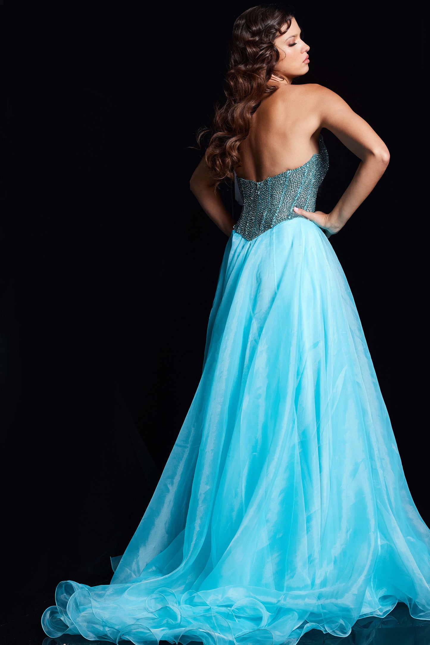 Jovani 38179 Embellished Bodice A Line Gown