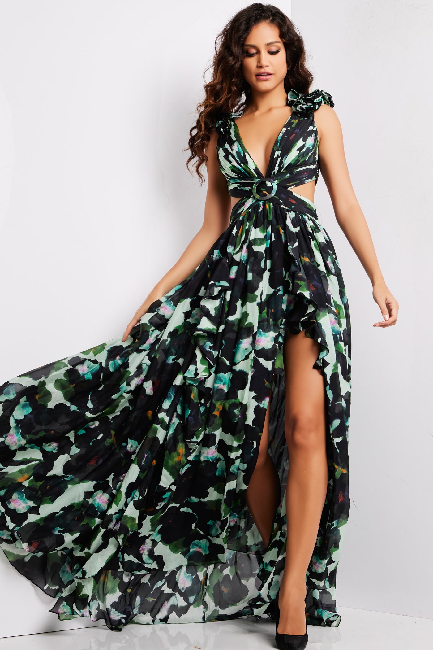 Jovani 39420 Multi Color Cut Out Long Dress