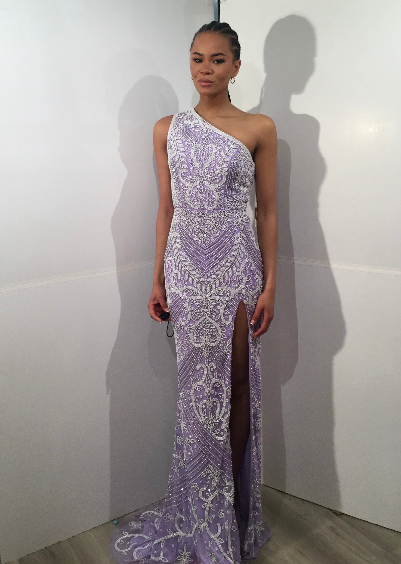 Jovani 39895 Embellished One Shoulder Gown With Intricate Beaded Details