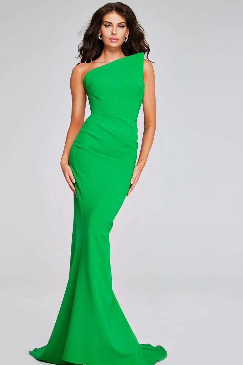 Jovani 40301 One Shoulder Fitted Dress with Asymmetrical Neckline