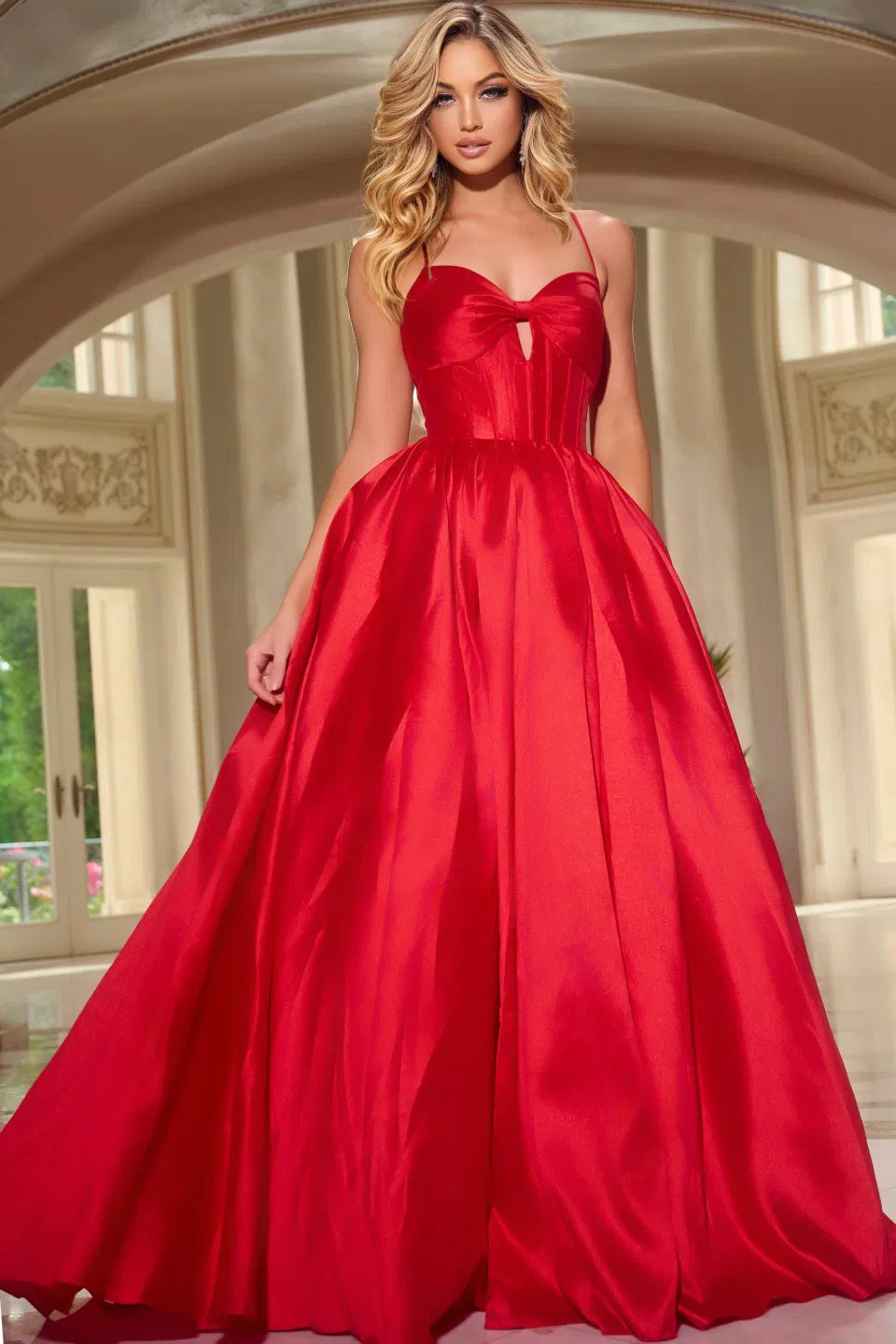 Jovani 43199 Sweetheart Ball Gown with Corset Back
