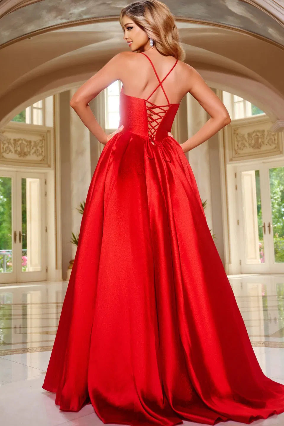 Jovani 43199 Sweetheart Ball Gown with Corset Back