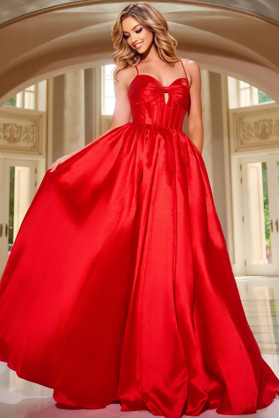 Jovani 43199 Sweetheart Ball Gown with Corset Back