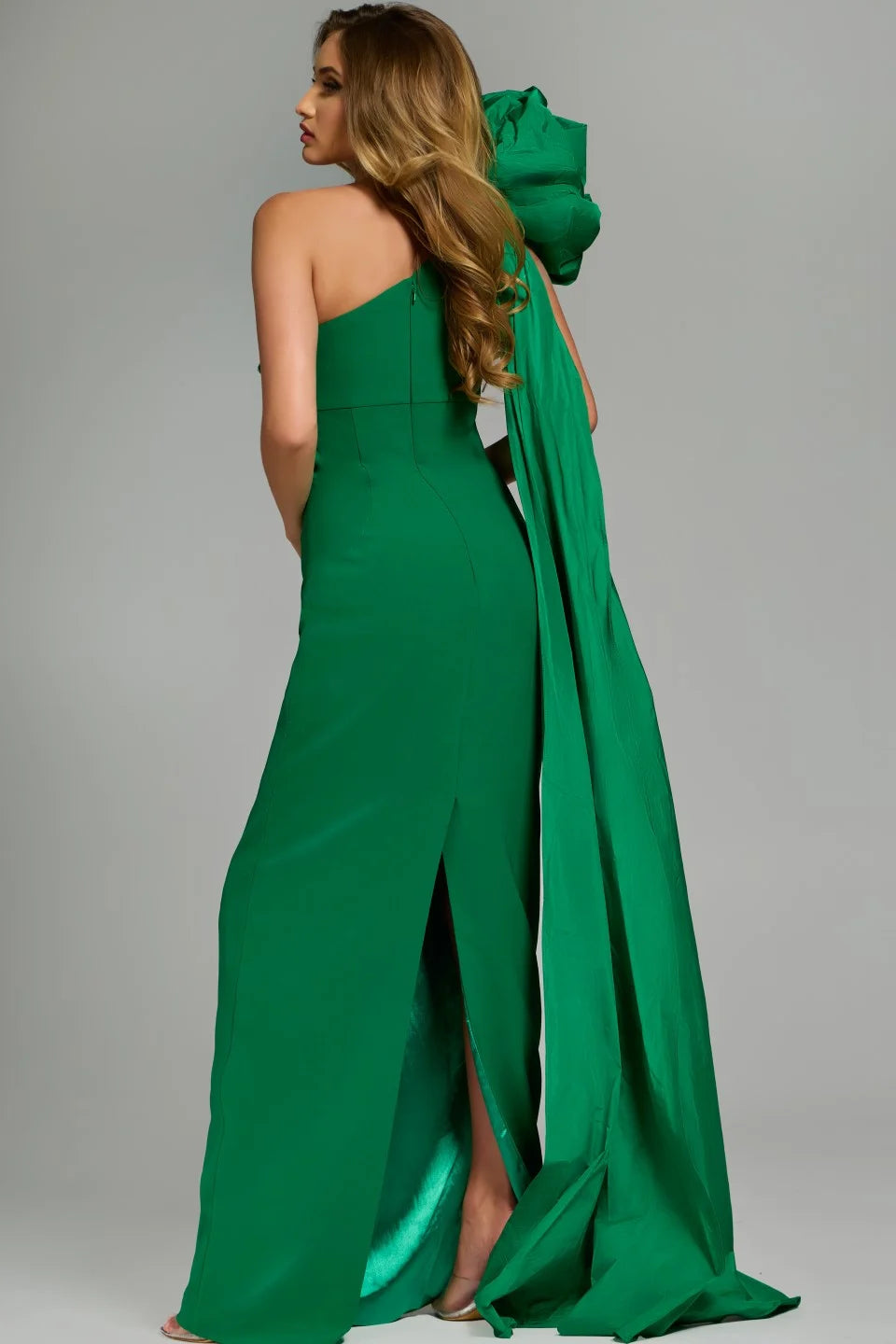 Jovani 44248 Elegant One-Shoulder Gown with Dramatic Bow Accent – B Chic  Fashions