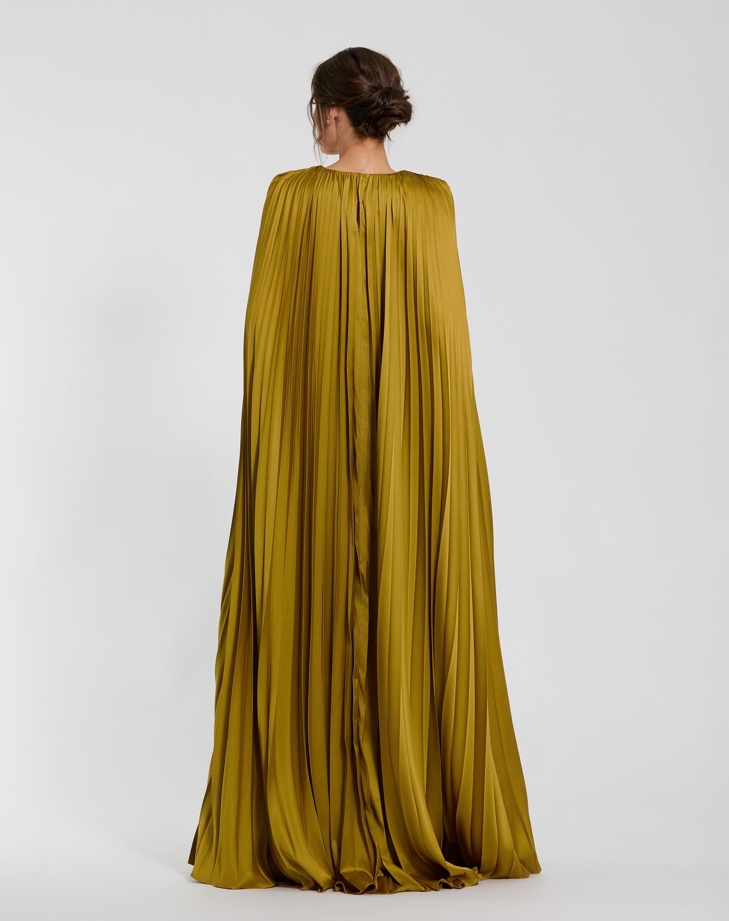 Mac Duggal 49872 Cape Sleeves Long Dress with V-Neckline