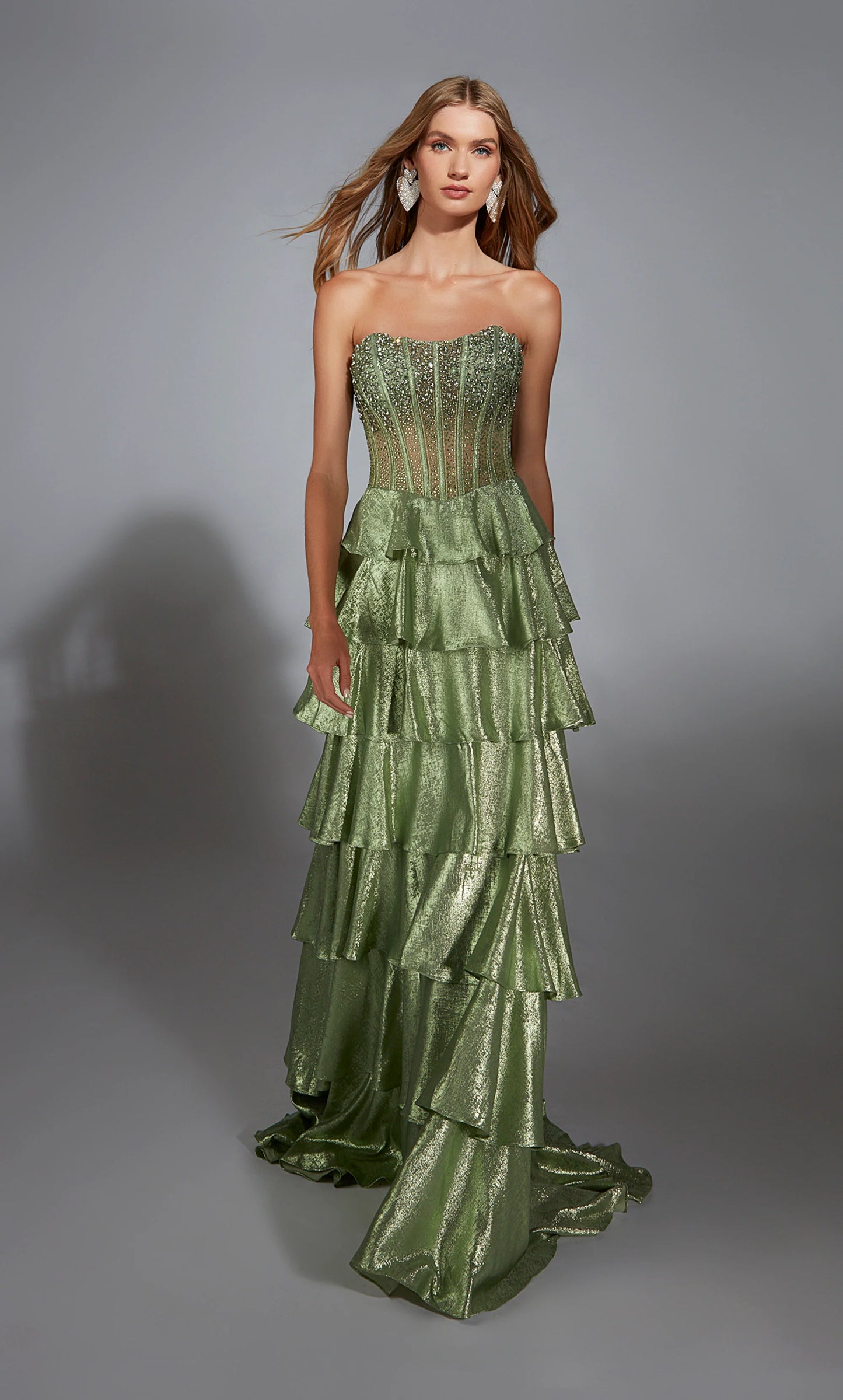 Alyce 61783 Long Strapless Embellished A Line Dress